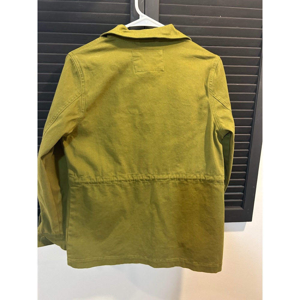 Evys Tree The Mia Olive Green Ruffle Utility Field Jacket Womens Medium ET1045 - Picture 2 of 11